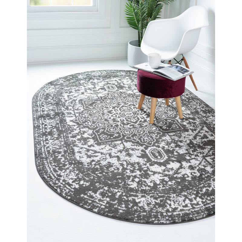 Edelie Oriental Indoor Rug, Oval 7'10" x 10'