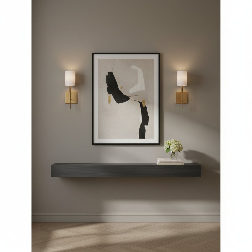 Rowley Single Light Dimmable Bath Sconce, Satin Brass
