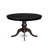 Wooden Kitchen Table with Acacia Wood Round Tabletop and Stylish Pedestal Base - Sand Blasted Black Finish-551190152-551190158-551190157