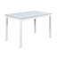 Ensemble de table de salle à manger 5 pièces en bois, ensemble de table de cuisine avec une table rectangulaire et 4 chaises rembourrées, ensemble de table de salle à manger en bois avec décoration en cristal