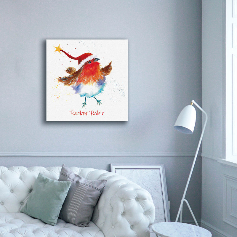  «Rockin Robin» par Elle Media Group, art mural sur toile, 37 po x 37 po, H 37 po x l 37 po