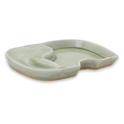 Assiette en céramique Orad Ellis Happy Green Elephant Celadon