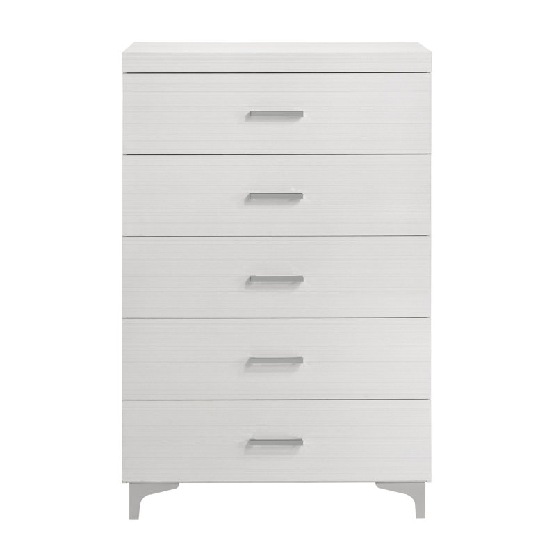 Bufkin White 5 - Drawer Chest