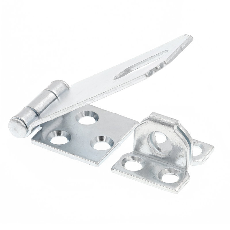 Porte et portail Prime-Line, loquet de charnière de sécurité avec agrafe fixe 2 1/2 po avec vis, plaqué zinc (paquet de 1)