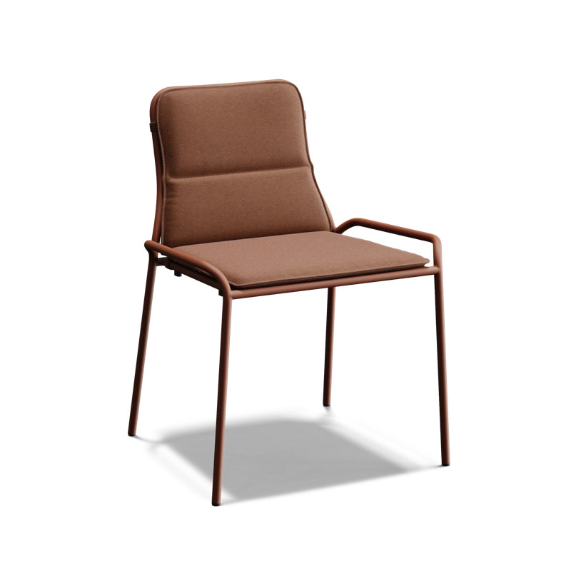 XY Outdoor Dining Side Chair, Rust