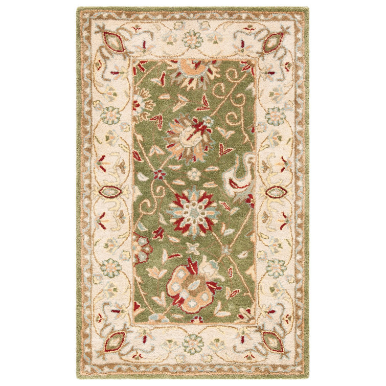 Charlton Home® Dunbar Handmade Tufted Wool Sage Area Rug & Reviews ...
