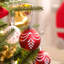 Ornements de boules de Noël 30ct 2,36 pouces, rouge et blanc, 60mm