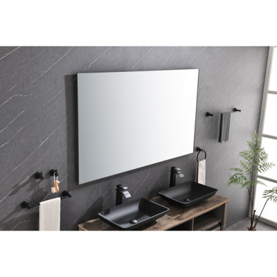 Miroir de salle de bain 60 po x 36 po à DEL avec miroir rétroéclairé
