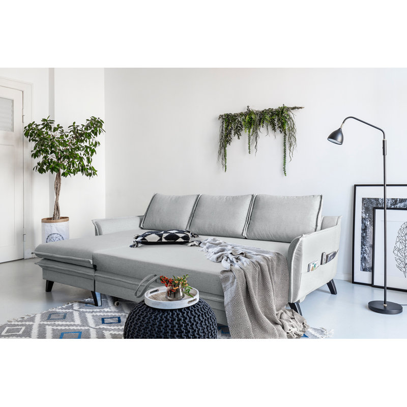 Charming Charlie Corner Sofa Chaise, Left Hand Facing, Light Grey
