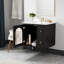 Ensemble de meuble-lavabo mural 24 po avec lavabo en céramique et rangement en verre?-651267218