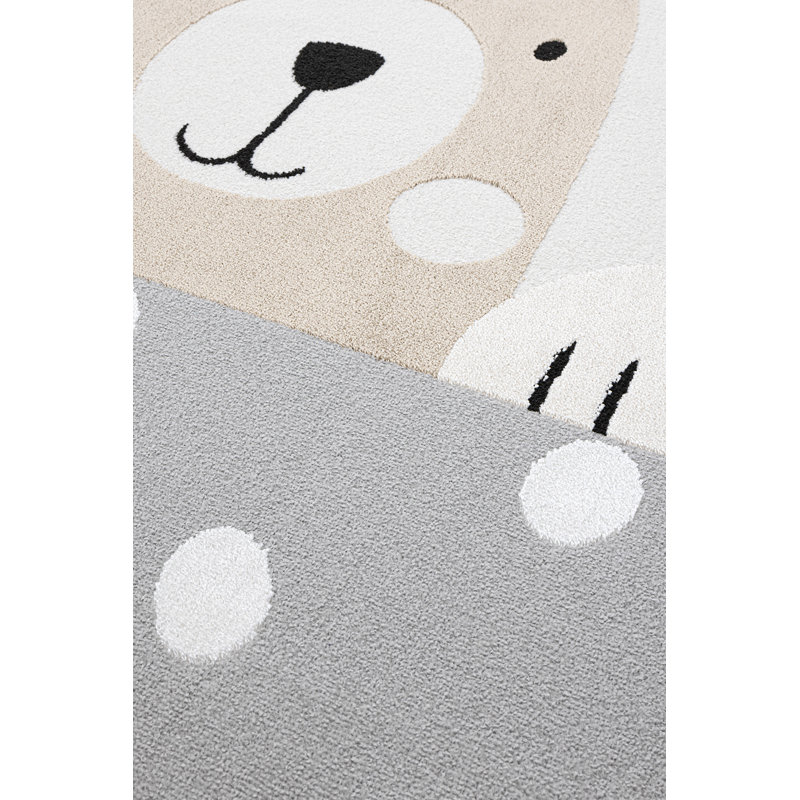 Tapis rectangulaire en polyester tissé à la machine 4 pi 5 po x 6 pi 3 po Rippy