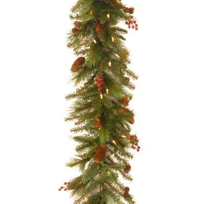 72" Pre-Lit Berry Christmas Garland