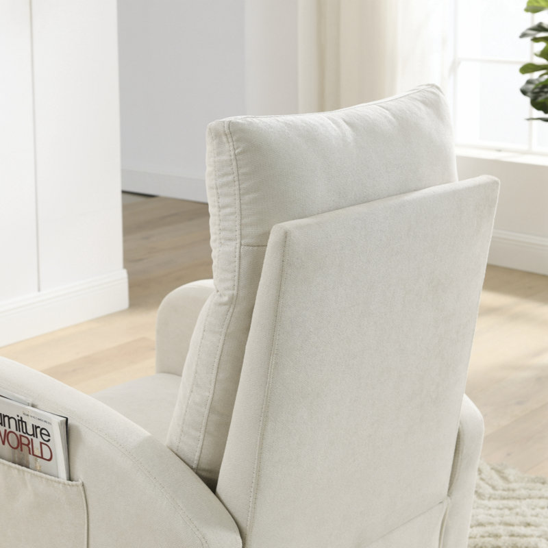 Corydon Upholstered Accent Chair, Beige Fabric