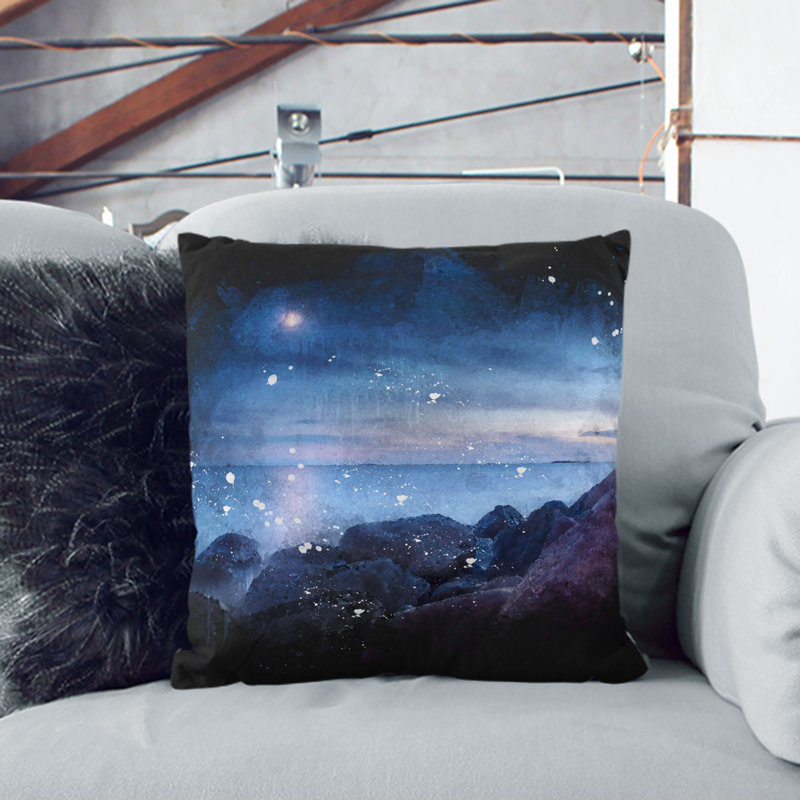 Square Cushion, 55cm H x 55cm W x 20cm D, White