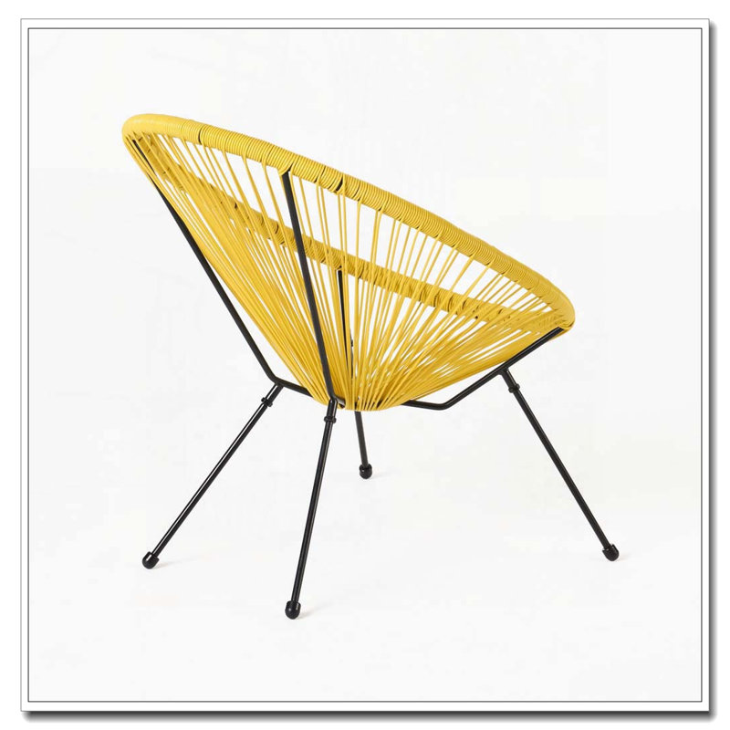 Ensemble de chaise longue de patio, Jaune