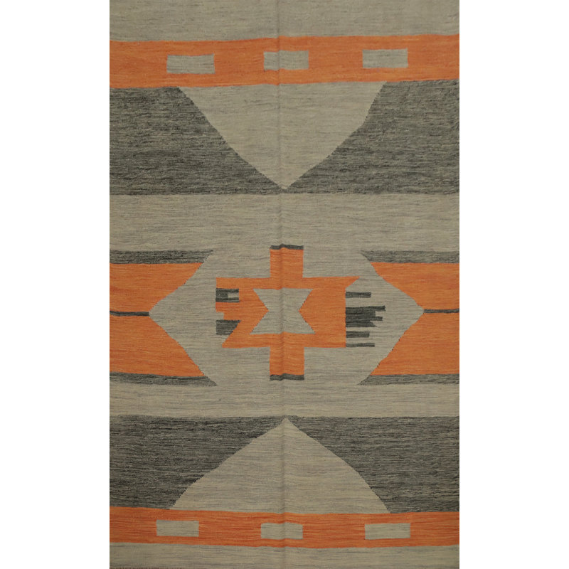 Tapis géométrique kilim 5 x 7