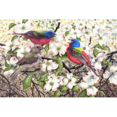 Painted Bunting - Wrapped Canvas Art Prints