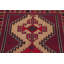 Tapis en laine foncé 3 pi 6 po x 6 pi 10 po one-of-kind à la main-noué la new age red Tex
