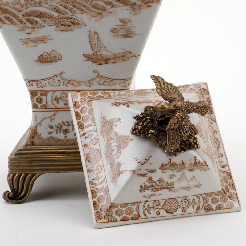 Hand Painted Decorative Porcelain Jar