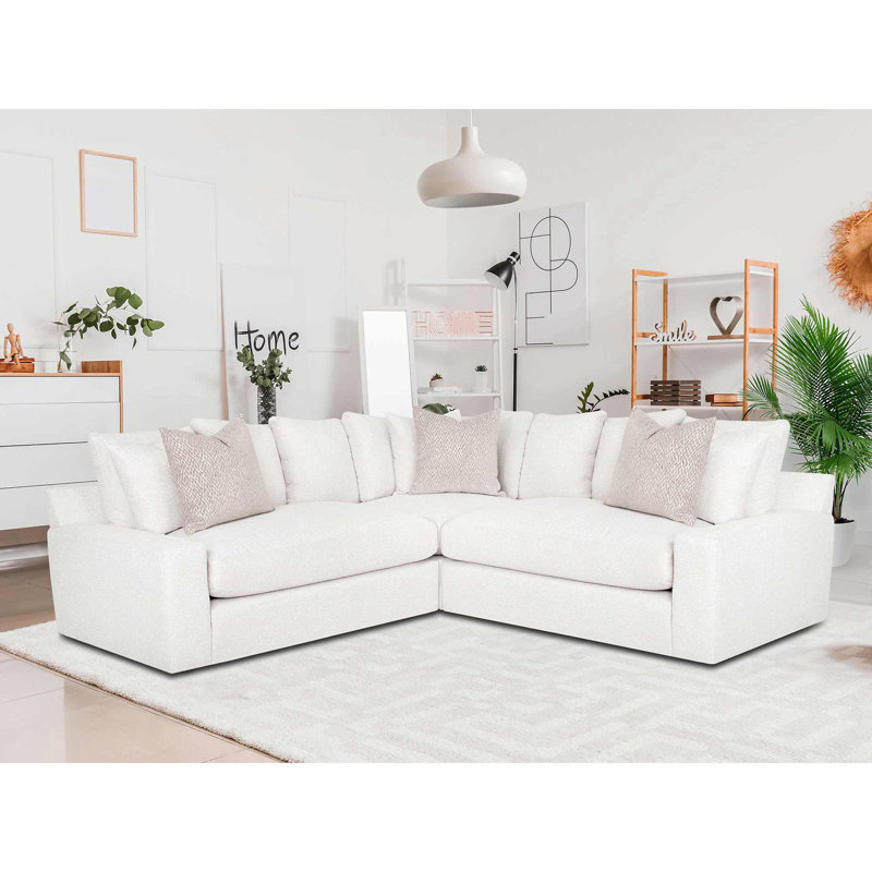 Upholstered L-Shaped Sectional Symmetrical