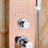BathSelect Pulsating Massage Thermostatic Shower Panel – Wall-Mounted Multi-Function System with Rainfall Showerhead