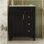 24" Bathroom Vanity With Ceramic Sink, Small Bathroom Sink Cabinet, Modern Cabinet With 2 Drawers And Adjustable Shelf-1026264824
