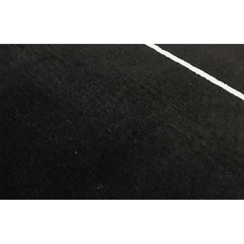 Hand-Knotted High-Quality Black Area Rug
