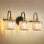 Gjystina 3-Light Dimmable Gold-Black/Chrome Crystal Vanity Light-592466971-592466970