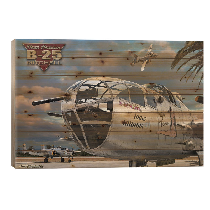 " B-25 Mitchell " by Larry Grossman, 18" H x 26" W x 1.5"D