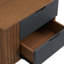 Table de chevet gris noyer