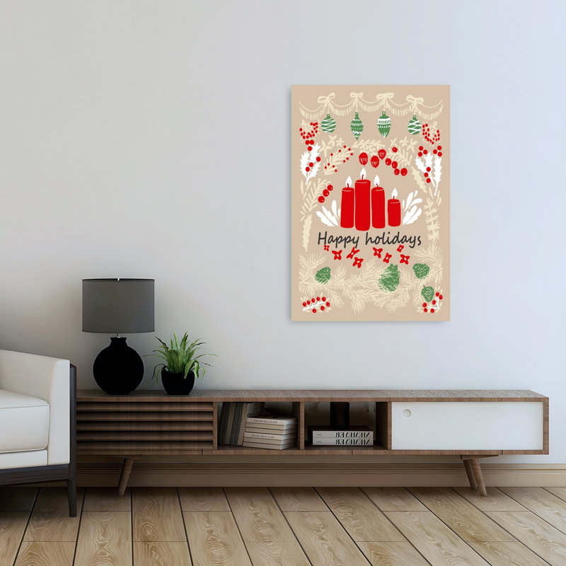 Joyeuses fêtes Evergreen, 48" H x 32" W