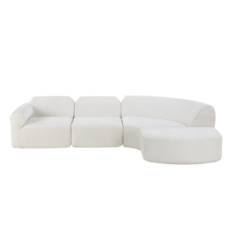 111.02" Modern Curved Sofa