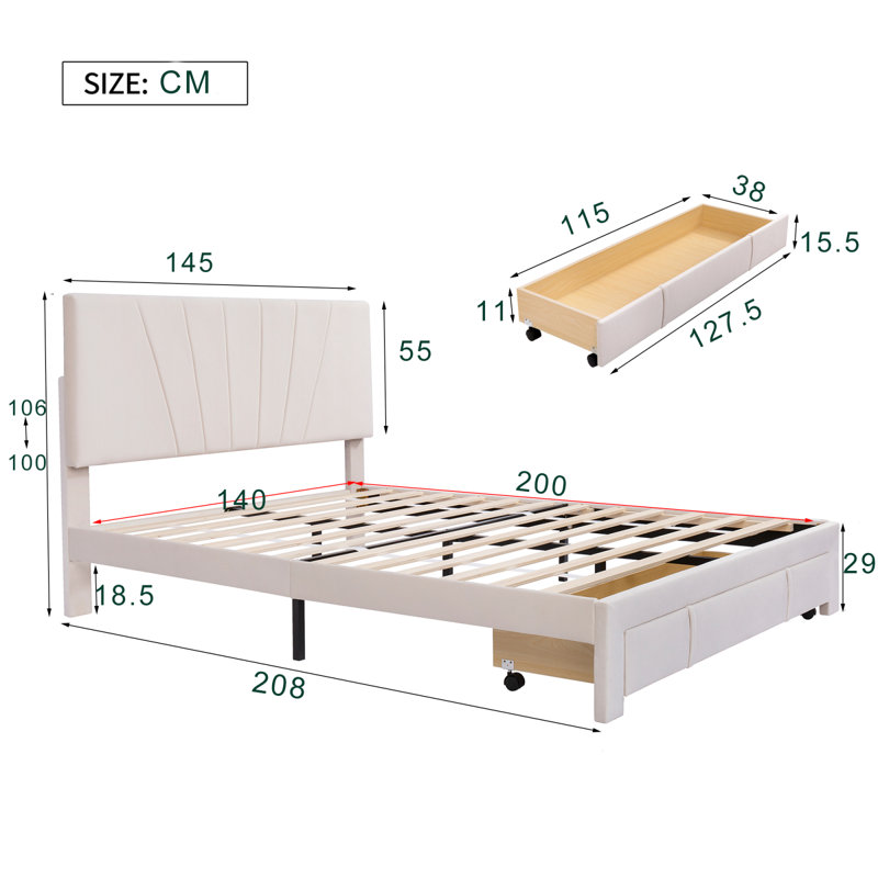 Storage Bed With Drawer