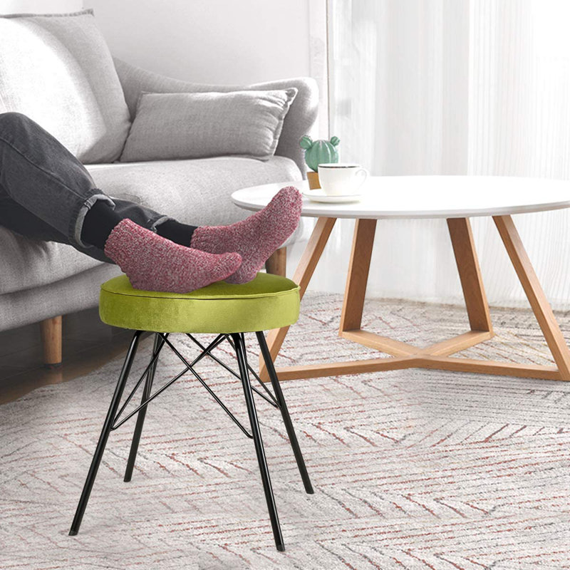 Mcdonough Iron Accent Stool, Green