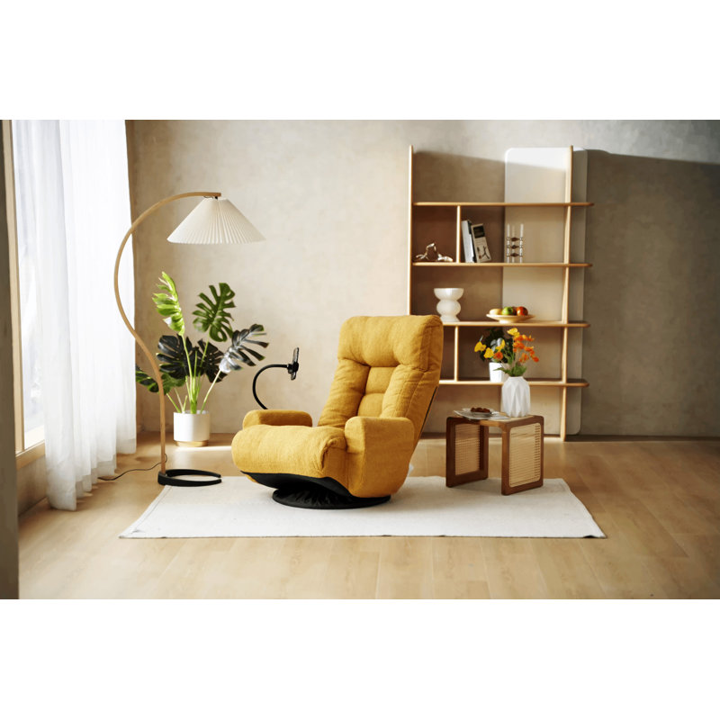 Wyatt 360° Rotatable Adjustable Recliner with Head & Waist Support, Yellow