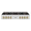 ZLINE Autograph 48 in. Satin Steel Classic Rangetop with 8 DuoPro Burners and Black Accents-1671442581