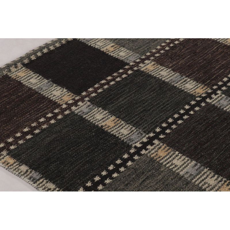 Scandinavian Wool Geometric Area Rug, Rectangle 12' x 15'