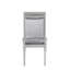 Chaise d'appoint en tissu et finition platine, ensemble de 2