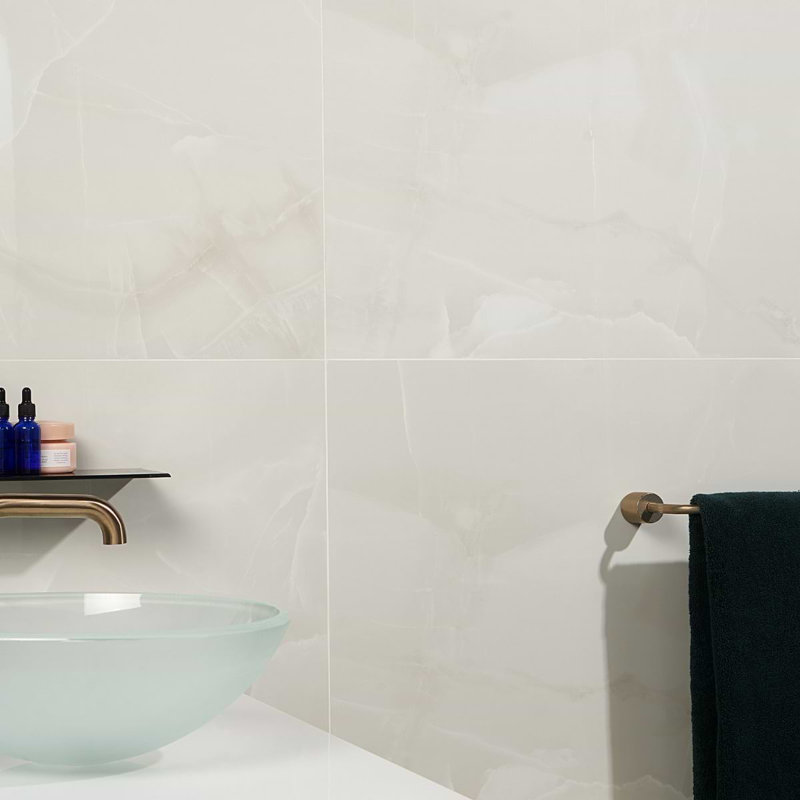 Dreamstone 24X48 Polished Porcelain Tile, Aztec Onyx Bianco Polished