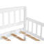Lit de jour simple en bois de pin avec deux tiroirs de rangement, canapé-lit avec plateforme de 10 lattes de soutien, blanc