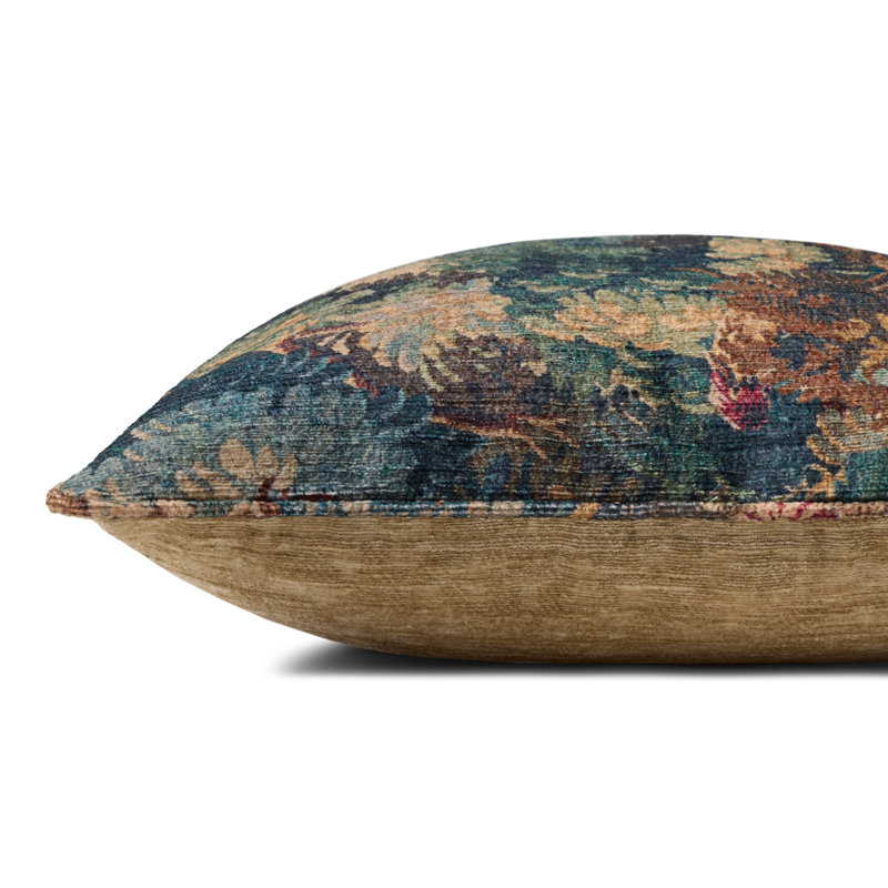 Loloi Green / Multi Decorative Pillow, Square 20"H  x 20"W 