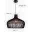 Barwin 1 - Light Boho Pendant Light Handmade Rattan Shade Coastal Kitchen Light-369436248