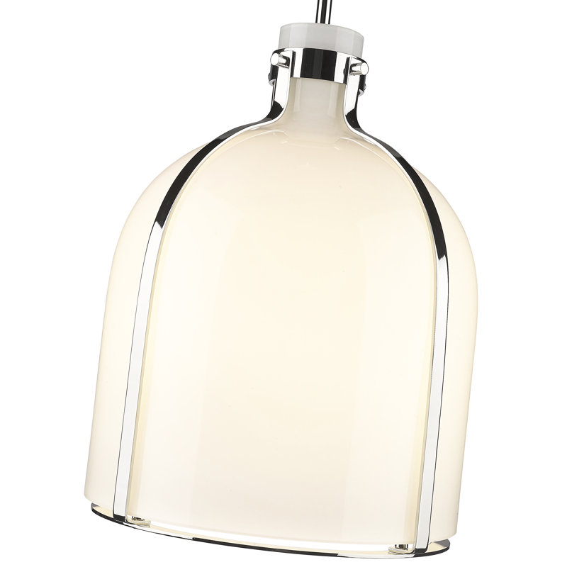 Walpole 1 - Light Candle Style Pendant, 16.5" H x 12.25" W x 12.25" D, Polished Nickel