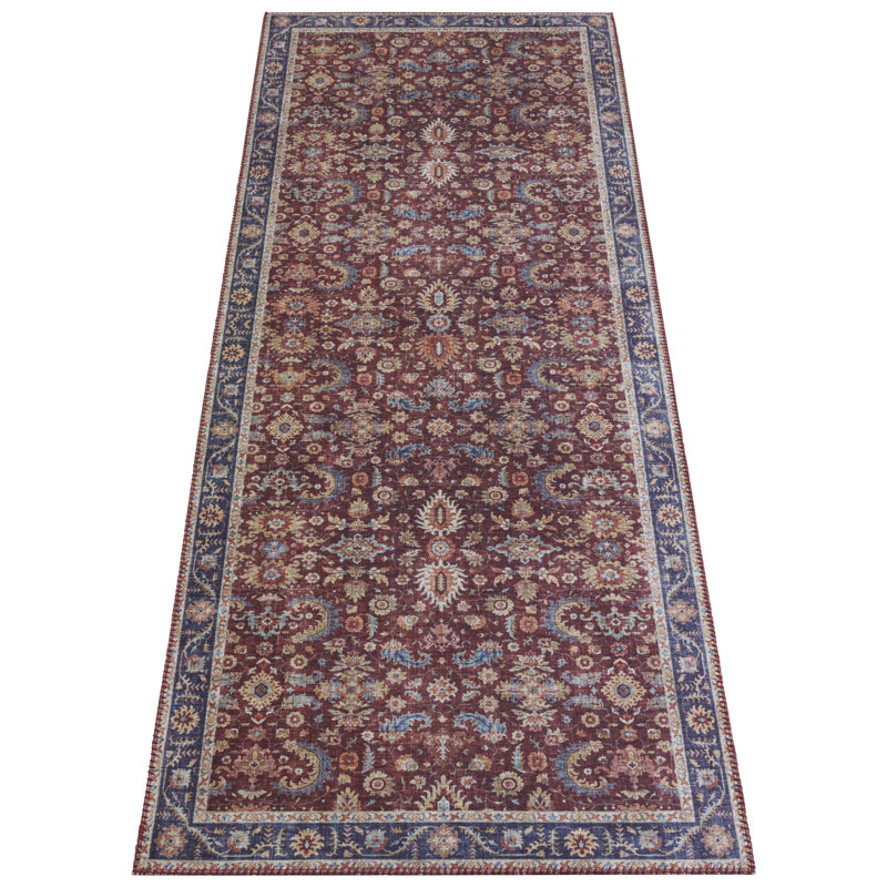 Vivana Tufted Bordeaux Red Rug, Runner 80cm x 200cm