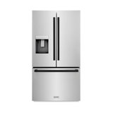 ZLINE Autograph 36 in. 28.9 cu. ft. Standard-Depth Refrigerator with Matte Black Modern Handles