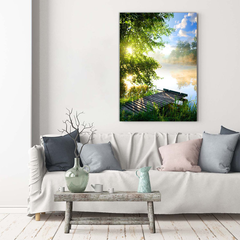 Wooden Pier - Wrapped Canvas Print