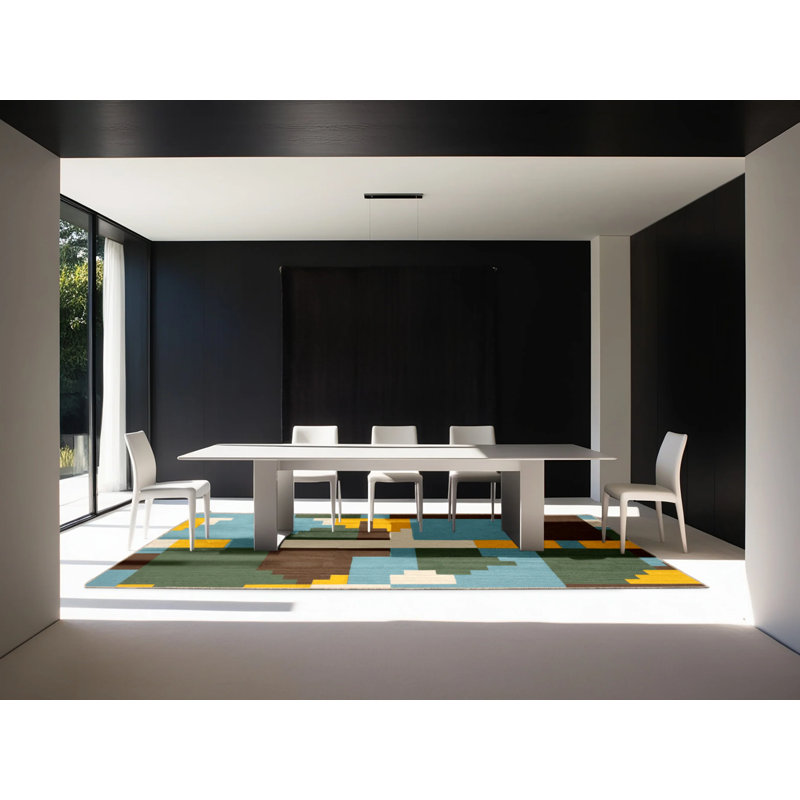 Blocky Horizons Rug, Square 4'