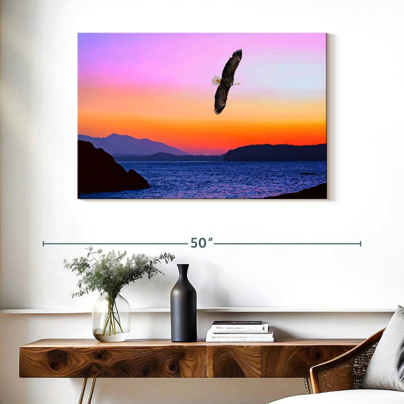 Brampt Bird Sunset, 26" H x 39" W
