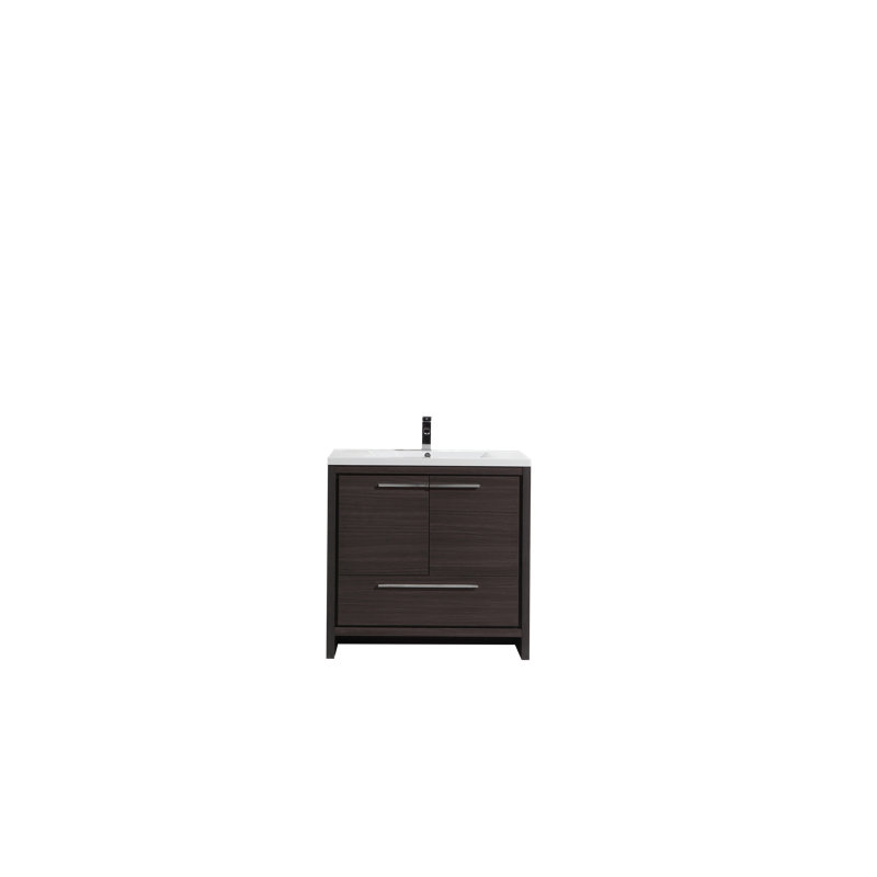 Base de meuble-lavabo simple 36 po seulement, Gris anthracite