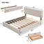 Lit plateforme avec rangement et 1 lit gigogne simple-975160165